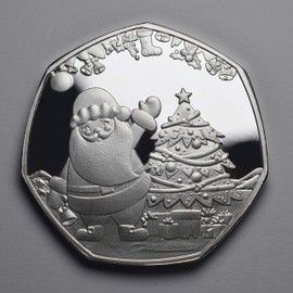 The Commemorative Coin Company MERRY CHRISTMAS .999 Silver Commemorative. Santa Claus Gift/Present/Stocking/Tree Xmas/Festive