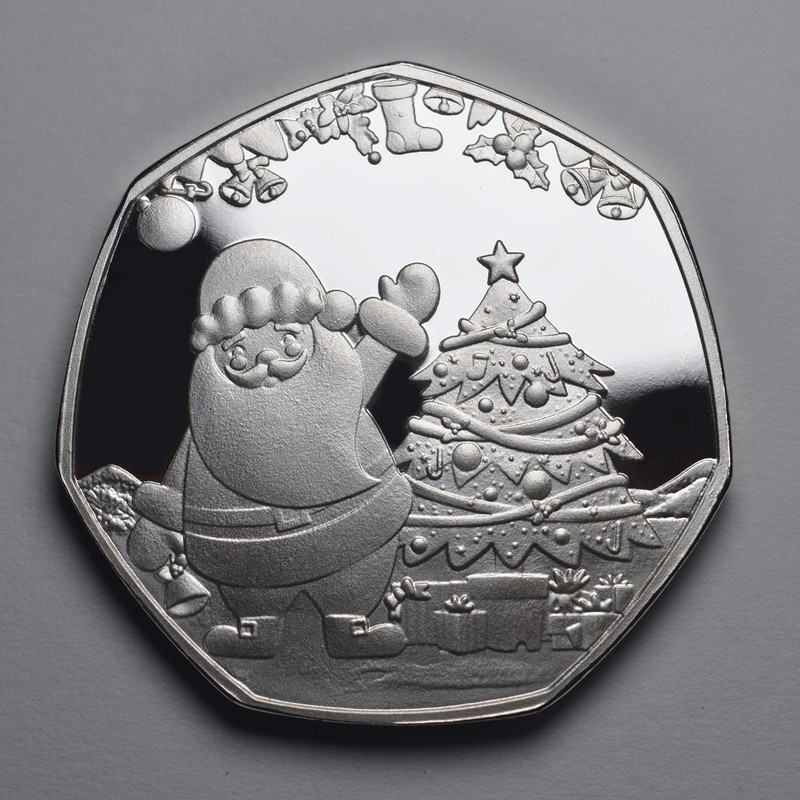 The Commemorative Coin Company MERRY CHRISTMAS .999 Silver Commemorative. Santa