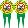 No Dog Poop Signs 2 Pack - Aluminum High Temperature
