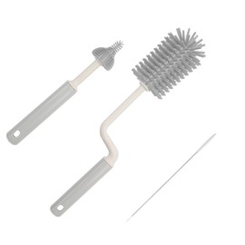 ANGNYA Baby Flaschenbürste, Silikon Reinigungsbürste für Babyflaschen 3 Stück weiche Mutterflaschenbürsten zum Reinigen von Wasserflaschen, Babyflaschen, Thermoskannen, Gläserbechern, Weinglas