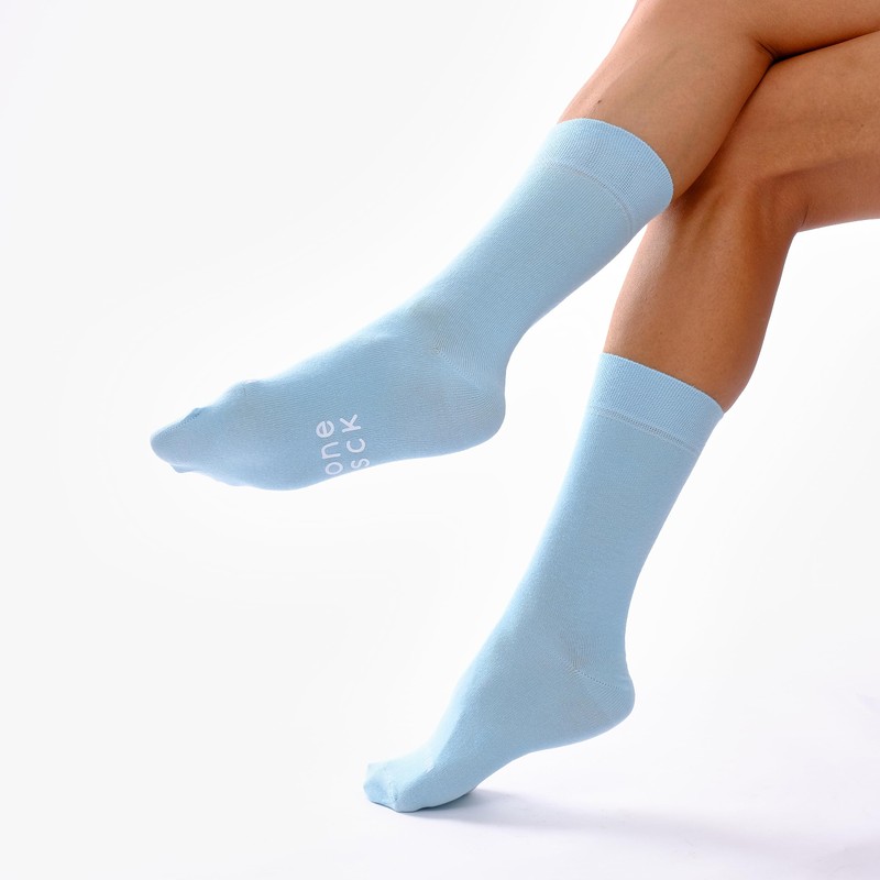 ONESCK Super Soft Cotton Dress Socks Vibrant Plain Colours for