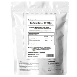 UKHealthHouse Starflower Oil – Borage Oil Capsules, 1000mg x 30 Capsules – 20% GLA Content – High Strength Omega 6 – Great for Skin, Digestion, Headaches, Women’s Health & More – 62.6g