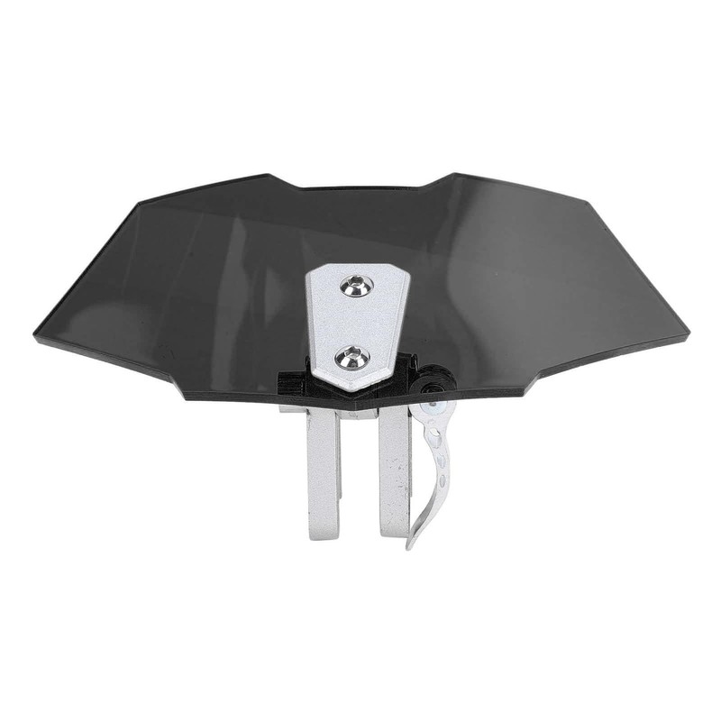 Motorcycle Acrylic Windshield Adjustable Clip On Windshield Extension Smoke Black