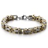COOLSTEELANDBEYOND New Masculine Style Stainless Steel Mens Braided Link Bracelet
