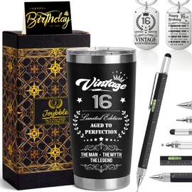 Joybble Gifts for Teenage Boys, Boys 16th Birthday Gifts, Unusual Gift Ideas for Him, 20oz Stainless Steel Travel Tumbler Gift Set for Men, Cool 6 in 1 Multitool Pen Gadgets Presents for Son