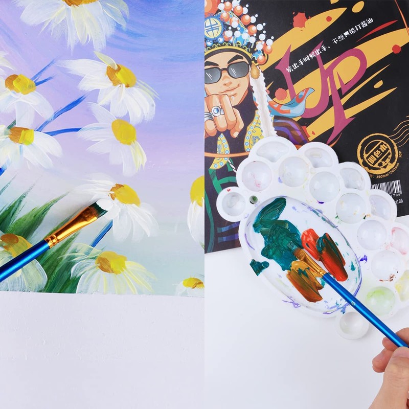 YIHUALE Acrylic Paint Brush, Multi-purpose, Face Brush, Nylon Paint Brush,