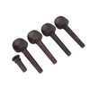 1Set Ebony Wood Violin Parts 4/4 Fittings Chinrest Pegs Tailpiece