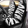 Howilath White Tiger Stripes Pattern Universal Car Front Seat Covers