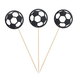 Soccer Ball Centerpiece Sticks, 12-Pack Table Topper Double-Sided Sports Birthday Baby Shower Party Decorations