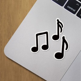 Decal Stickers of Musical Notes 1 Premium Indoor (No Waterproof) Vinyl Decal Stickers for Laptop Phone Accessory Helmet Car Window Mug Tuber Cup Door Wall Decoration ANDVER375872bBL