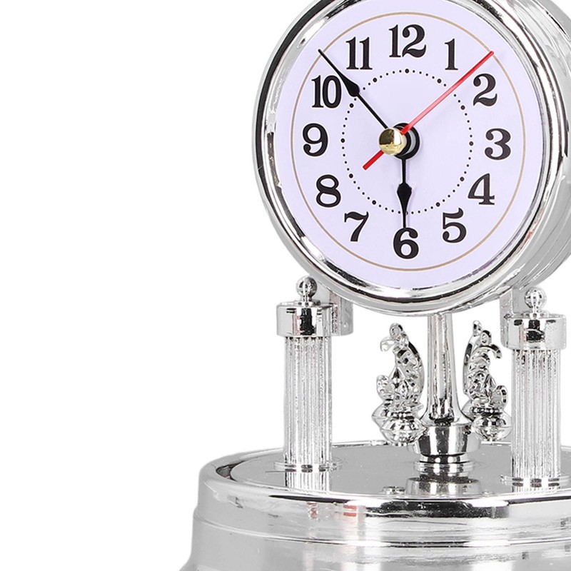Desk Clock European Style Quiet Environment Internal Rotation Home Decoration