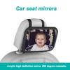 Baby Car Mirror Shatterproof 360 Degrees Adjustable Safe Durable Infant