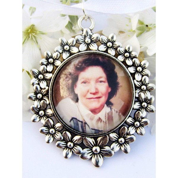Photo Memory Bouquet Charm Bride Gift Wedding Personalised Flower Accessory