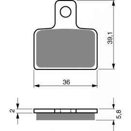 Brake Pad Gold Fren for Motorbike Gas 300 Txt Racing 2T 2014 To 2015 Ard / Caliper Monobloc New