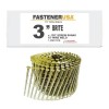 FastenerUSA 3" x .120 SCREW BRITE COIL NAILS 15-DEG WIRE 1,350ct | CN3120SM6