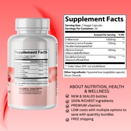 Pelican Vitamins Cranbiotix Balance- Gut & Urinary Tract Support- 3 Bottles- 180 Capsules