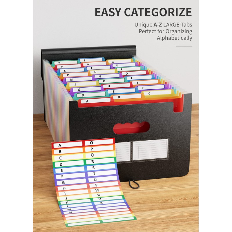 ABC life 26 Pockets Accordian File Organizer Keeper/Expanding Filling Box