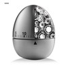 Mechanical Kitchen Timer, Cute Egg Shaped Timer, Stainless Steel Cooking