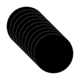 DARENYI 10Pcs Round Acrylic/Plexiglass Sheets, 10 Inch Black Acrylic Boards 0.04 Inch Thick Blank Plexiglass Discs Circle Plastic Sheets for DIY Craft Signs Painting