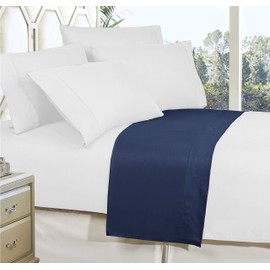 Elegant Comfort Premium Hotel Quality 1-Piece Flat Sheet, Luxury and Softest 1500 Premium Hotel Quality Microfiber Bedding Flat Sheet, Wrinkle-Free, Stain-Resistant, California King, Navy