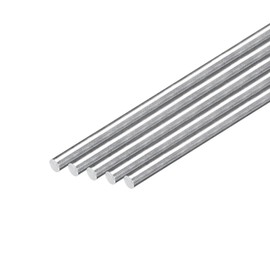 uxcell 20Pcs 3/16"(4mm) Dia Round Aluminum Rod, 12"(305mm) Long 6063 Aluminum Round Rod Solid Lathe Bar Stock for Industry Construction DIY Crafts