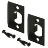 Prime-Line E 2793 Latch Strike Plate, Matte Black Finish (2