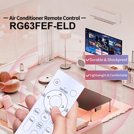 RG63F/EF-ELD RG63A2/E-ELD New Replace Remote Control Fit for Frigidaire FFTH082WA1 FFTA142WA2 FFTH102WA2 FFTA103WA1 FFTA123WA1 FFTA103WA2 FFTA123WA2 FHWC063TC1 Window Room Air Conditioner
