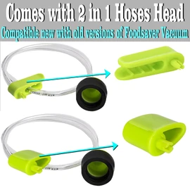 Vacuum Stoppers for foodsaver Vacuum Sealers，Vacuum sealer accessory hose for FoodSaver，accessory hose for sealing zipper bags，jar seals,vacuum sealing agents(6 Stoppers + 2 set Hose) (6)