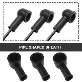 LT Easiyl 10pcs Battery Terminal Insulating Rubber Protector Cover Angled Terminal Insulating Boot Terminal Insulating Cover 14mm x 8mm, Black and Red