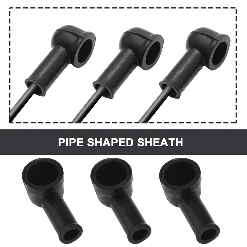 LT Easiyl 10pcs Battery Terminal Insulating Rubber Protector Cover Angled