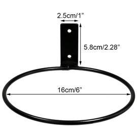 Sivya 4 Pack 6in Flower Pot Holder Ring Wall Mounted Metal Planter Hooks Hangers (4, 6")