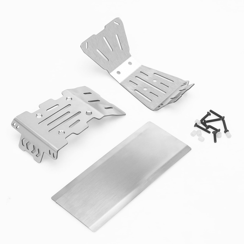 RC Car Skid Plate Set, daitoku Stainless Steel Chassis Armor