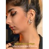 Open Hoop Earrings for Women Thick Chunky Hypoallergenic 30MM Silver