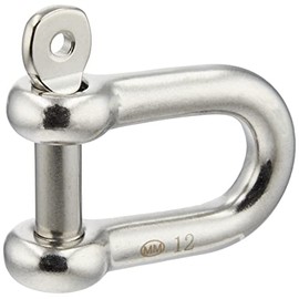 TRUSCO TLPS-12 Locking Pin Shackle, Stainless Steel, 0.5 inches (12 mm), Pack of 1