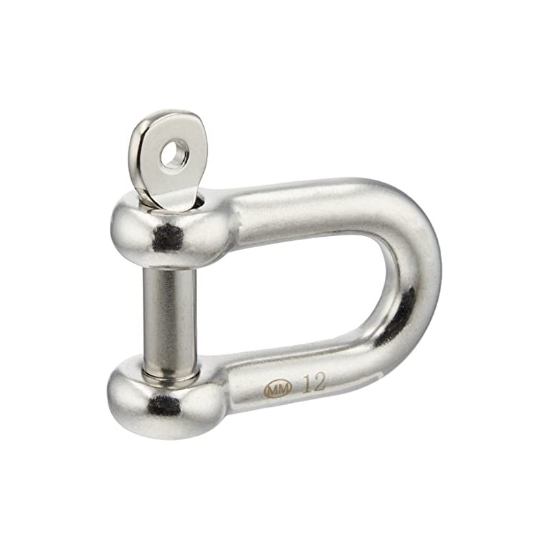 TRUSCO TLPS-12 Locking Pin Shackle, Stainless Steel, 0.5 inches (12