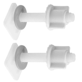 4 Pack Toilet Seat Repair Screws Kits 2.7x2.7CM Plastic Hinge Bolt Screws for Repair Fitting Screw with Nuts Set