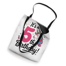 Fifth Birthday Unicorn Party It's My 5th Birthday Girl Tote Bag