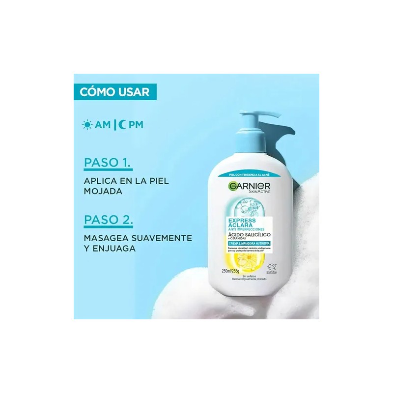Rutina Express Aclara 4p Antiacné Crema Limpiadora Nutritiva