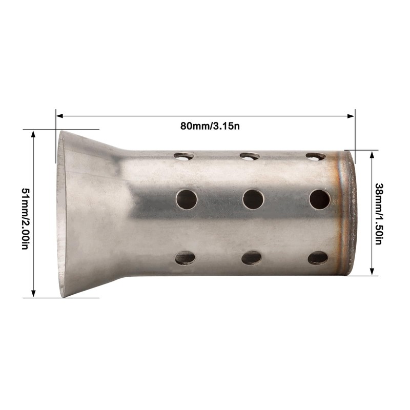 VG MOTO Universal Motorcycle DB killer 51mm 2"" Exhaust Muffler