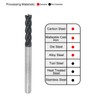 sourcing map Square Nose End Mill, 6mm Tip Dia Solid