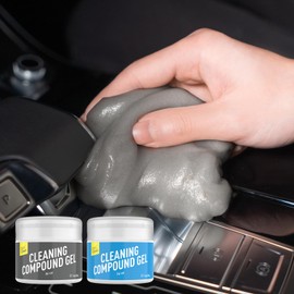 CLICK CLEAN 2Pcs Cleaning Gel for Car, 7oz Car Detailing Tools, Car Cleaning Putty Gel, Car Interior Cleaner Universal Dust Cleaner for Keyboard, Laptop, Car Air Vents (Coconut & Bluebell)