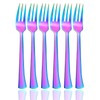 Dinner Fork sets,Rainbow Fork set 6-piece Stainless Steel Color Dessert