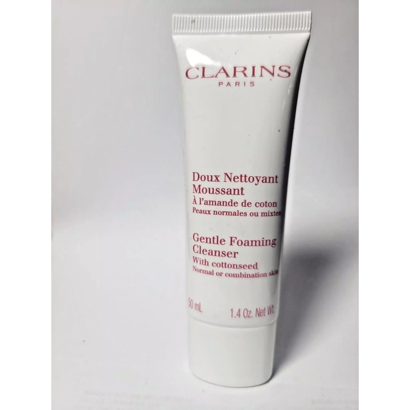 2-PACK CLARINS Gentle Foaming Cleanser With Cottonseed 1.4 Oz NWOB
