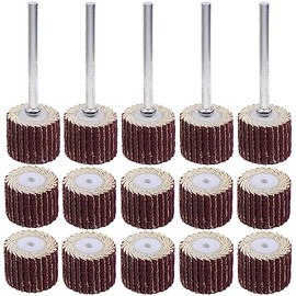 IROKCAKPT Flap Wheel, 0.1 inch (3 mm) Axis, #180, Sanding Flap Wheel, Set of 15 + 5 Axles, For Rotating Tools