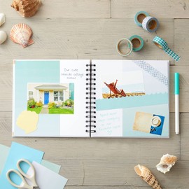 Paper Junkie 8x8 Inch Scrapbook Photo Album for Family Photos, Wedding Guest Book, Anniversary (40 Sheets)