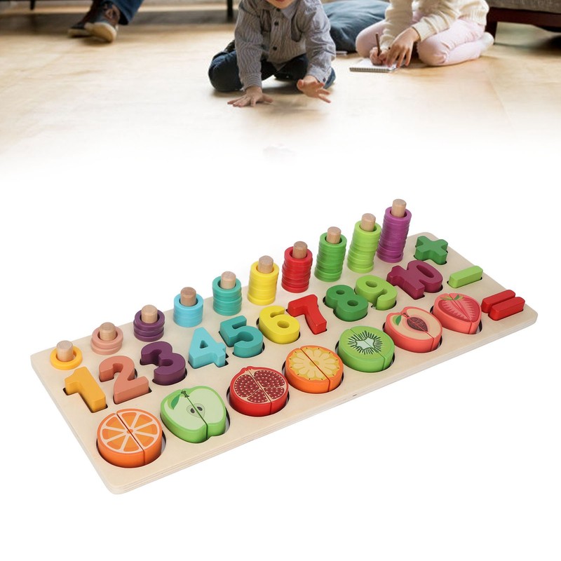Counting Shape Stacker Improve Cognitive Ability Smoother Edge Bright Colors
