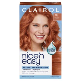 Clairol Nice'n Easy Permanent Hair Dye, 7R Lighest Auburn Hair Color, Pack of 1