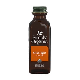 Simply Organic Orange Flavor, 2 Ounce Glass Jar, Tart Citrus Flavor for Desserts, Smoothies, Tea, and More