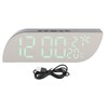 Digital Alarm Clock Multifunction Innovative Silent Temperature Humidity LED Mirror
