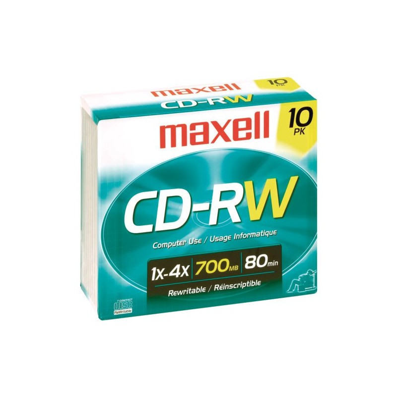 MAXELL - MAXELL 630011 80-MINUTE/700 MB CD-RWS (10 PK WITH